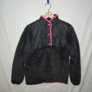 NWT New Balance Ladies Black And Pink Fleece Pullover Size Small